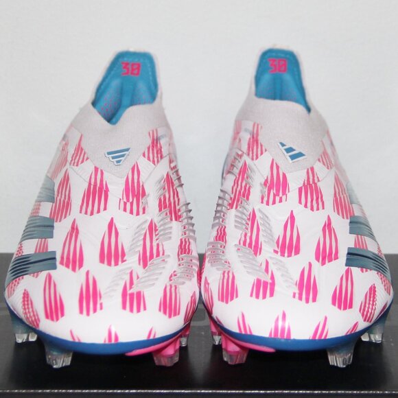 Adidas Predator Elite Laceless LL FG Cleats Mens 6.5 7 7.5 8 White Pink Blue